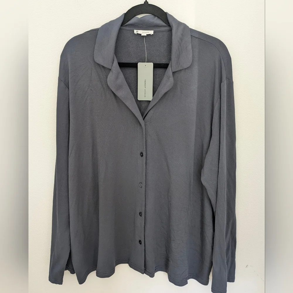 Target new women's Sleepwear Top Pajama Long Sleeve Soft Viscose Button Up Sz 20 - Picture 1 of 7